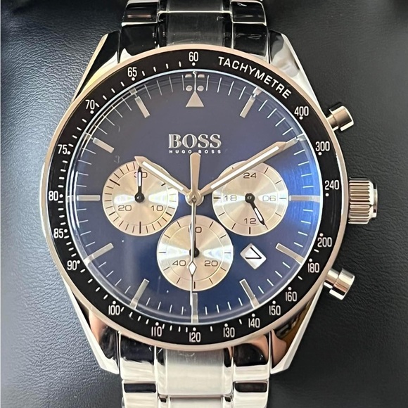 - Hugo Boss Men’s Trophy Chronograph Watch 
Case Size: 44mm
MSRP: $598 - Picture 2 of 9